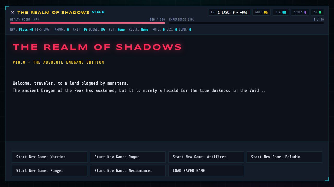 Realm of Shadows RPG